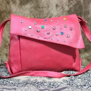 CHOPSAC Chic Pink Embellished Shoulder Bag Vintage